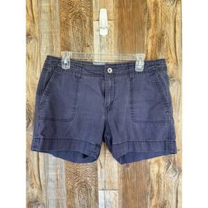 Levi’s Navy Blue Shorts Women Sz 10 Mid Rise Casual Cotton Cuffed Pockets Chino